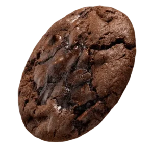 Crumbl Brownie Batter Cookie with rich chocolate batter