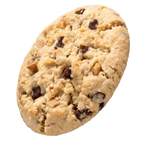 Crumbl Mom's Recipe Cookie with semi-sweet chocolate, toffee, and peanut butter