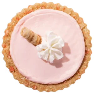 Crumbl Strawberry Milk Cookie with strawberry mousse